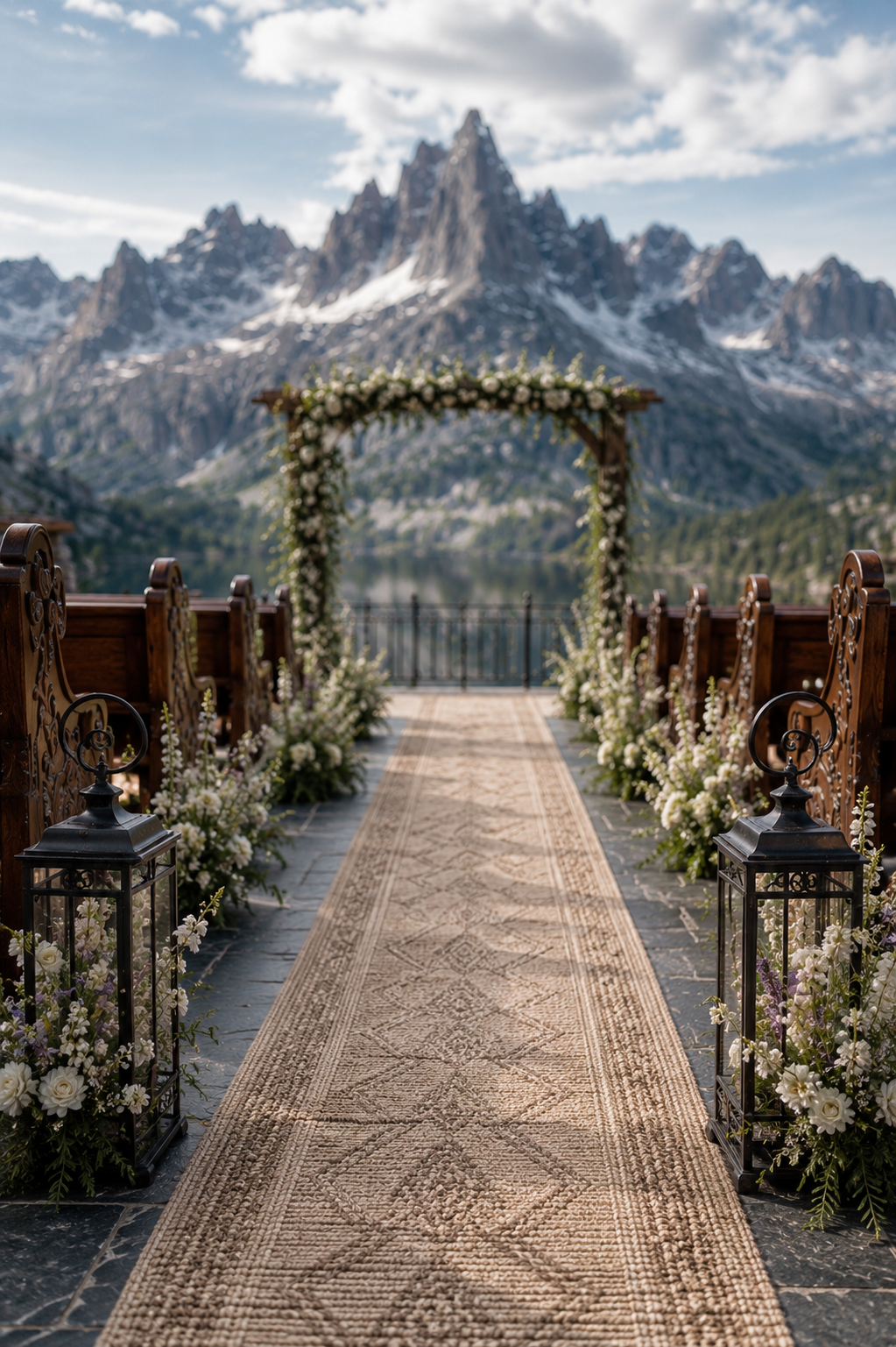 Elegant aisle detail at The Starlight Vista Chapel.